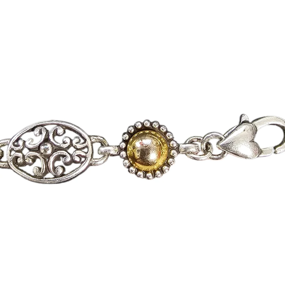 Brighton Silver-Tone and Gold-Tone. Filigree Bracelet